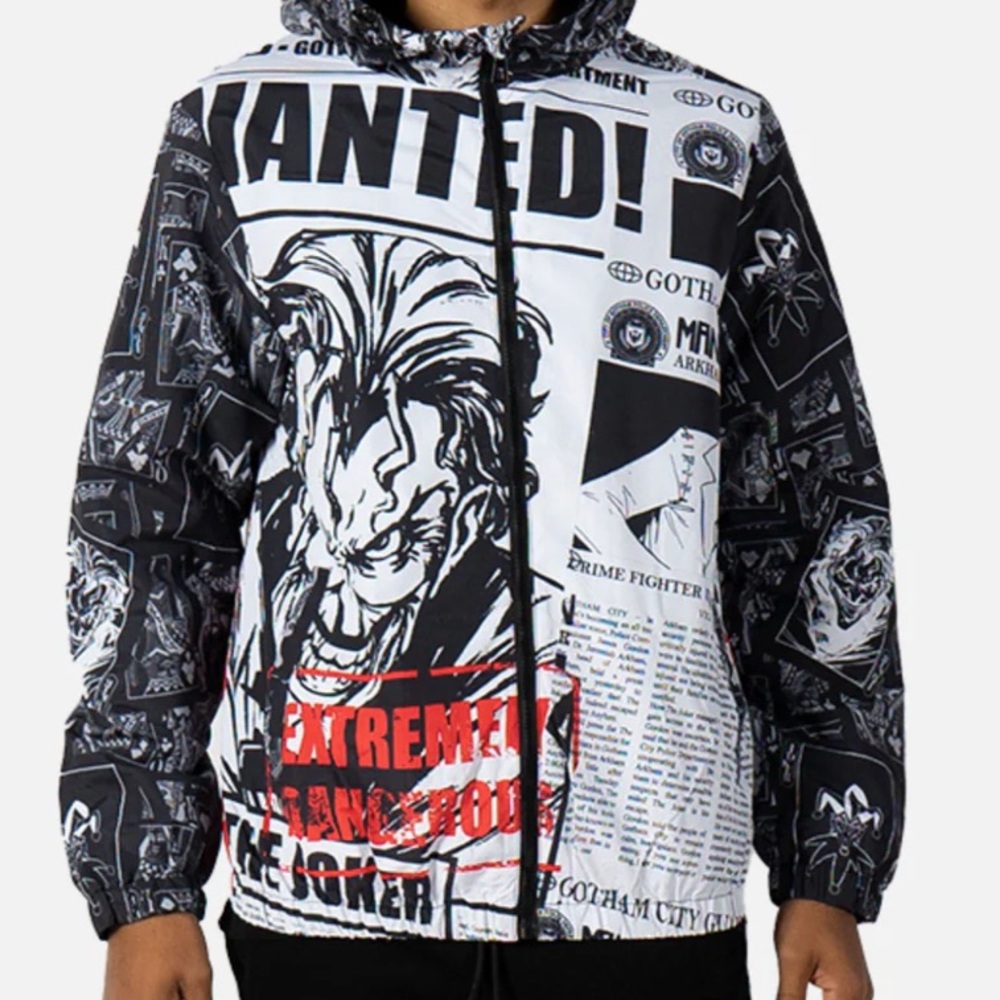 Men’s DC Joker Windbreaker Size Medium